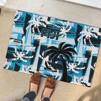 Fijian Rugby Rubber Doormat Grunge Palm Stylized LT01 - Polynesian Pride