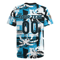 Custom Fijian Rugby Rugby Jersey Grunge Palm Stylized LT01 - Polynesian Pride