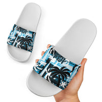 Fijian Rugby Slide Sandals Grunge Palm Stylized LT01 - Polynesian Pride