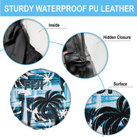 Fijian Rugby Spare Tire Cover Grunge Palm Stylized LT01 - Polynesian Pride