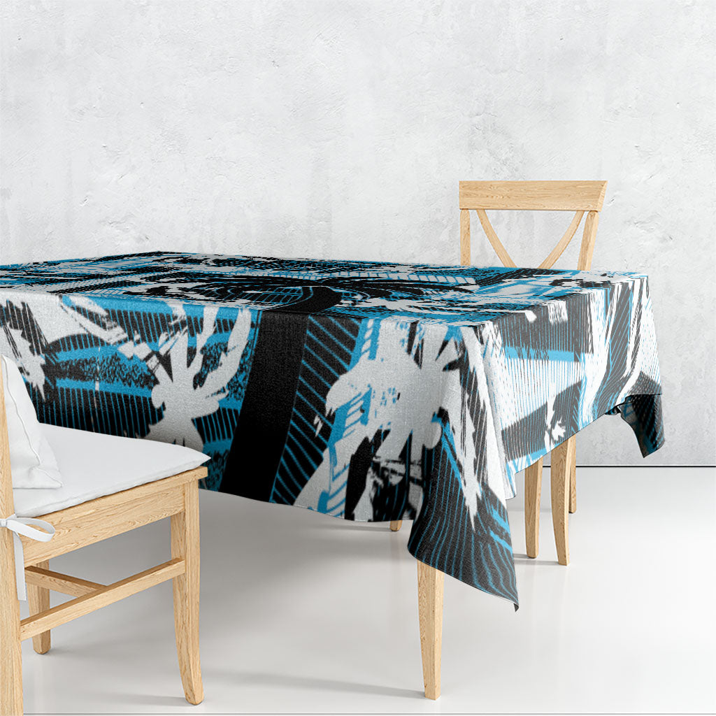 Fijian Rugby Tablecloth Grunge Palm Stylized LT01 - Polynesian Pride