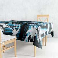 Fijian Rugby Tablecloth Grunge Palm Stylized LT01 - Polynesian Pride