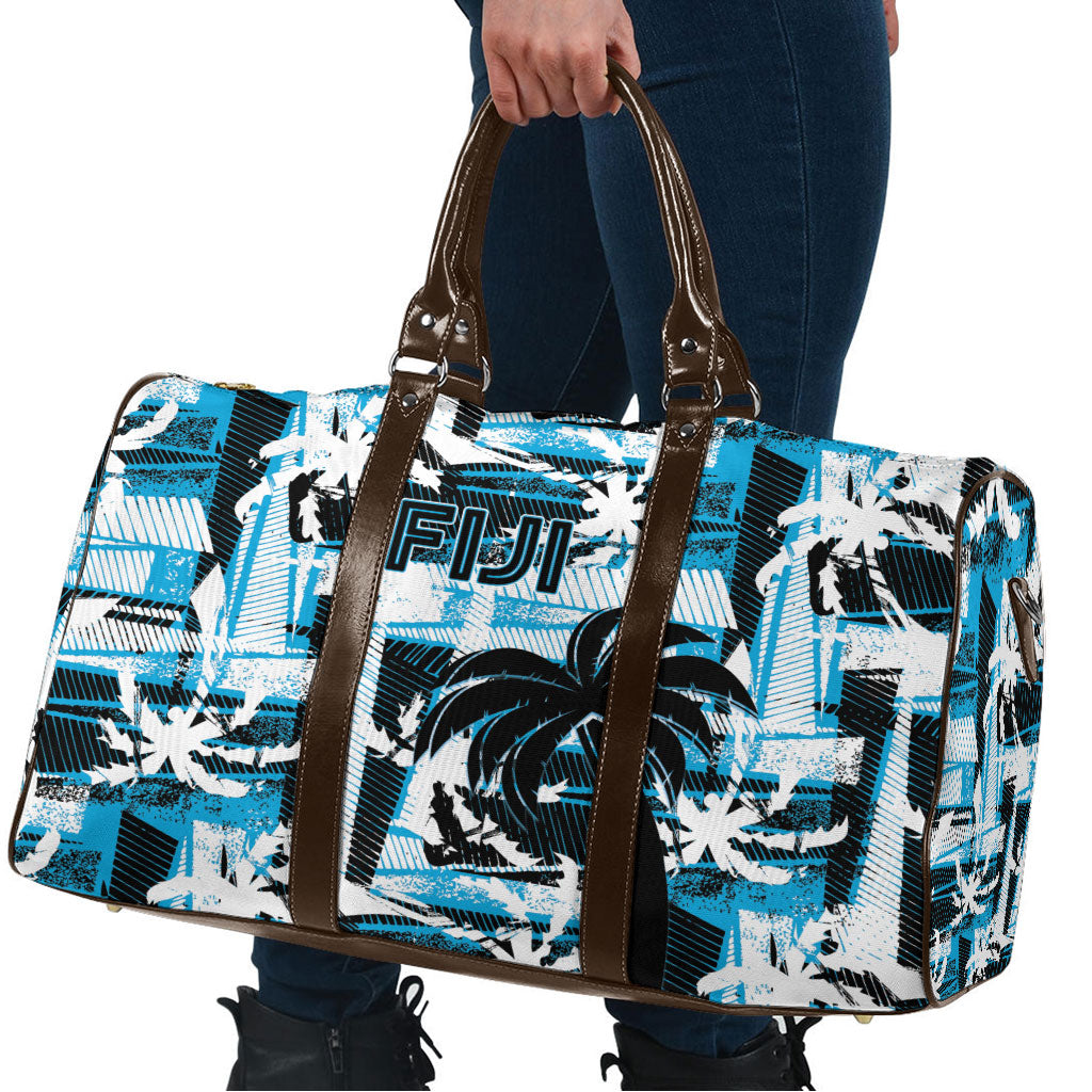 Fijian Rugby Travel Bag Grunge Palm Stylized LT01 - Polynesian Pride