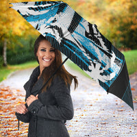 Fijian Rugby Umbrella Grunge Palm Stylized LT01 - Polynesian Pride
