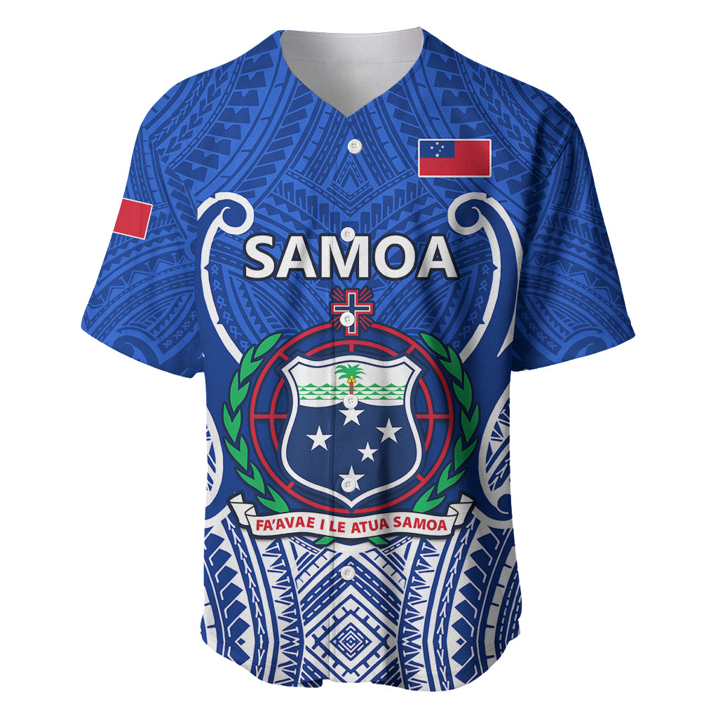 Samoa Rugby Baseball Jersey Manu Samoa Go 2023 World Cup LT01 Blue - Polynesian Pride