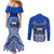 Samoa Rugby Couples Matching Mermaid Dress and Long Sleeve Button Shirts Manu Samoa Go 2023 World Cup LT01 - Polynesian Pride