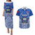 Samoa Rugby Couples Matching Puletasi Dress and Hawaiian Shirt Manu Samoa Go 2023 World Cup LT01 Blue - Polynesian Pride