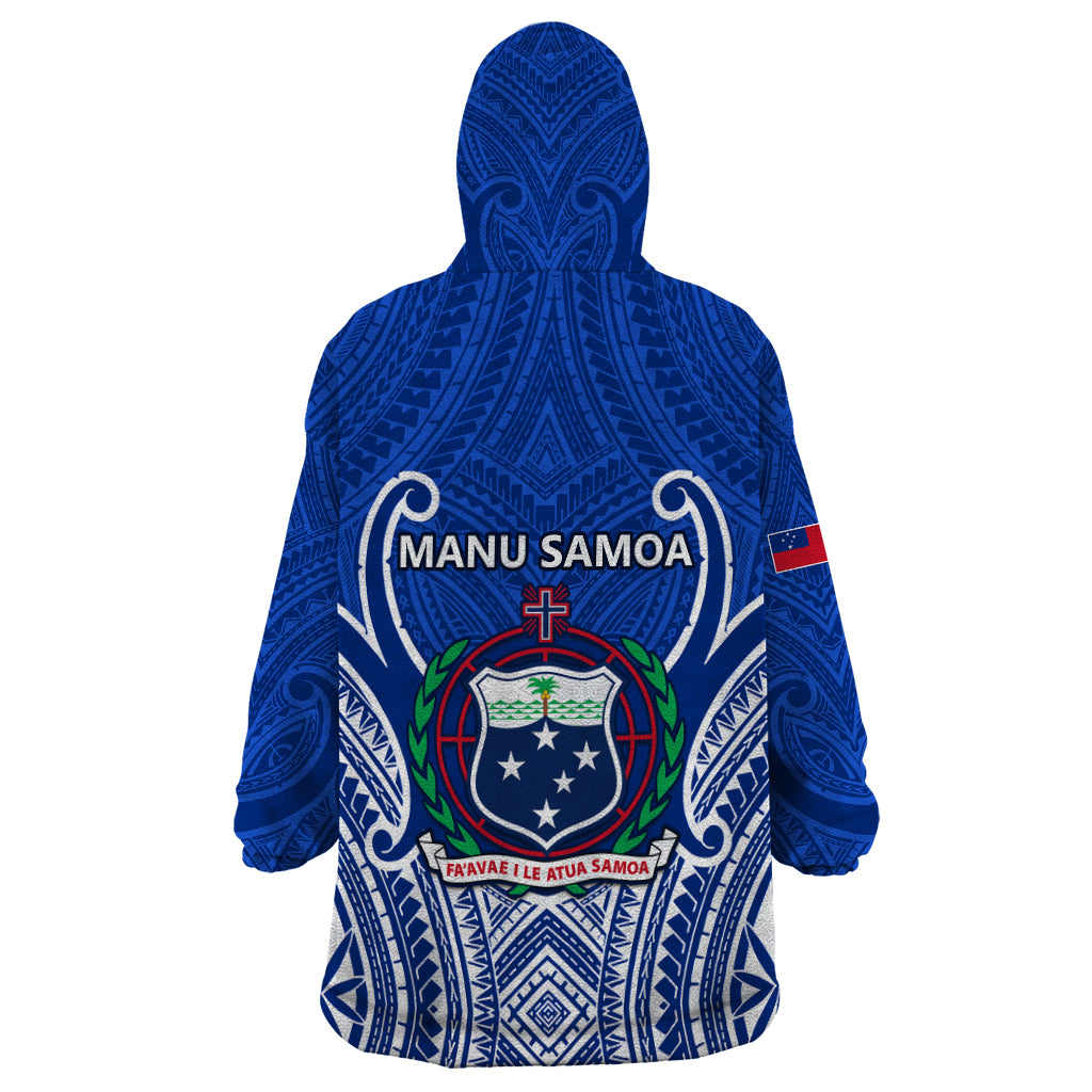 Samoa Rugby Wearable Blanket Hoodie Manu Samoa Go 2023 World Cup LT01 - Polynesian Pride