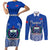 Custom Samoa Rugby Couples Matching Short Sleeve Bodycon Dress and Long Sleeve Button Shirts Manu Samoa Go 2023 World Cup LT01 Blue - Polynesian Pride