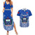 Custom Samoa Rugby Couples Matching Summer Maxi Dress and Hawaiian Shirt Manu Samoa Go 2023 World Cup LT01 Blue - Polynesian Pride