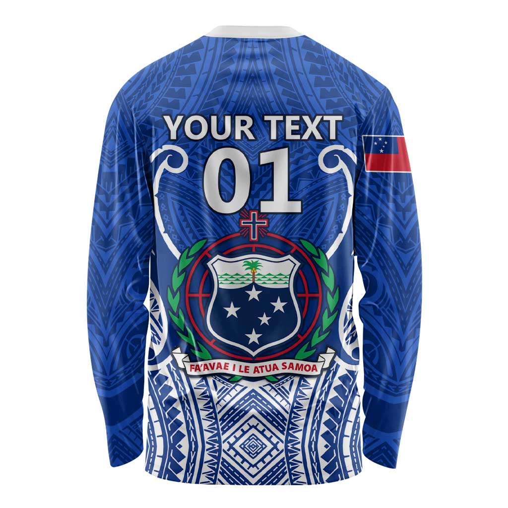 Custom Samoa Rugby Long Sleeve Shirt Manu Samoa Go 2023 World Cup LT01 - Polynesian Pride