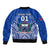 Custom Samoa Rugby Sleeve Zip Bomber Jacket Manu Samoa Go 2023 World Cup LT01 - Polynesian Pride