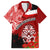 New Zealand ANZAC Waitangi Day Family Matching Off Shoulder Short Dress and Hawaiian Shirt Lest We Forget Soldier Tiki Maori Style LT03 Dad's Shirt - Short Sleeve Red - Polynesian Pride