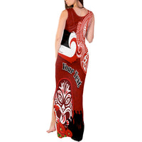 New Zealand ANZAC Waitangi Day Tank Maxi Dress Lest We Forget Soldier Tiki Maori Style LT03 - Polynesian Pride