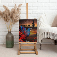 New Zealand Tui Bird Soldier ANZAC Canvas Wall Art Lest We Forget LT03 - Polynesian Pride