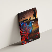 New Zealand Tui Bird Soldier ANZAC Canvas Wall Art Lest We Forget LT03 - Polynesian Pride