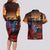 New Zealand Tui Bird Soldier ANZAC Couples Matching Long Sleeve Bodycon Dress and Hawaiian Shirt Lest We Forget LT03