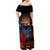 New Zealand Tui Bird Soldier ANZAC Family Matching Off Shoulder Maxi Dress and Hawaiian Shirt Lest We Forget LT03