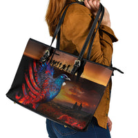 New Zealand Tui Bird Soldier ANZAC Leather Tote Bag Lest We Forget LT03 - Polynesian Pride