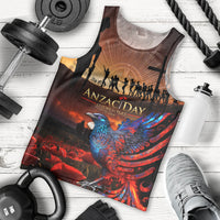New Zealand Tui Bird Soldier ANZAC Men Tank Top Lest We Forget LT03 - Polynesian Pride
