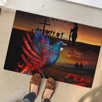 New Zealand Tui Bird Soldier ANZAC Rubber Doormat Lest We Forget LT03 - Polynesian Pride