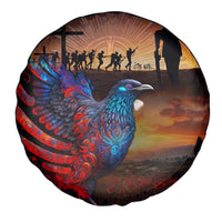 New Zealand Tui Bird Soldier ANZAC Spare Tire Cover Lest We Forget LT03 - Polynesian Pride