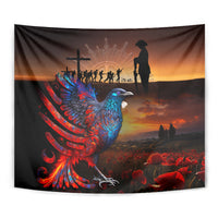 New Zealand Tui Bird Soldier ANZAC Tapestry Lest We Forget LT03