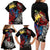 New Zealand Kohwhai Tui Bird Family Matching Long Sleeve Bodycon Dress and Hawaiian Shirt Silver Fern Version LT03 - Polynesian Pride