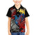 New Zealand Kohwhai Tui Bird Family Matching Mermaid Dress and Hawaiian Shirt Silver Fern Version LT03 Son's Shirt Black - Polynesian Pride