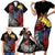 New Zealand Kohwhai Tui Bird Family Matching Short Sleeve Bodycon Dress and Hawaiian Shirt Silver Fern Version LT03 - Polynesian Pride