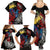 New Zealand Kohwhai Tui Bird Family Matching Summer Maxi Dress and Hawaiian Shirt Silver Fern Version LT03 - Polynesian Pride