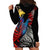 New Zealand Kohwhai Tui Bird Hoodie Dress Silver Fern Version LT03 - Polynesian Pride