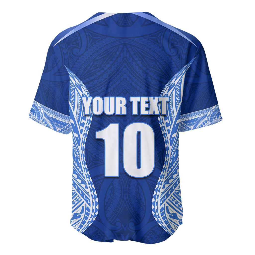 Custom Manu Samoa Rugby Baseball Jersey Polynesian Tattoo LT03