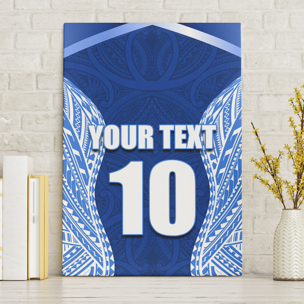Custom Manu Samoa Rugby Canvas Wall Art Polynesian Tattoo LT03 Without Frame Blue - Polynesian Pride