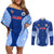 Custom Manu Samoa Rugby Couples Matching Off Shoulder Short Dress and Long Sleeve Button Shirt Polynesian Tattoo LT03