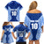 Custom Manu Samoa Rugby Family Matching Off Shoulder Short Dress and Hawaiian Shirt Polynesian Tattoo LT03