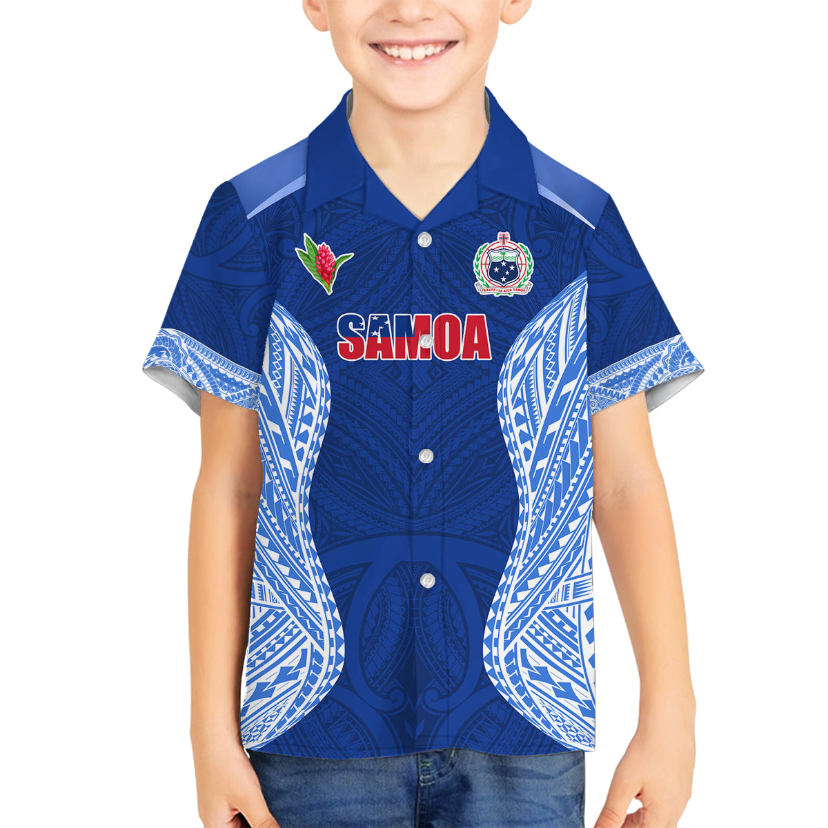 Custom Manu Samoa Rugby Family Matching Summer Maxi Dress and Hawaiian Shirt Polynesian Tattoo LT03