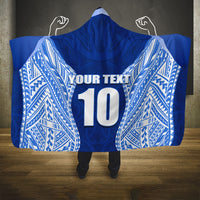 Custom Manu Samoa Rugby Hooded Blanket Polynesian Tattoo LT03 One Size Blue - Polynesian Pride