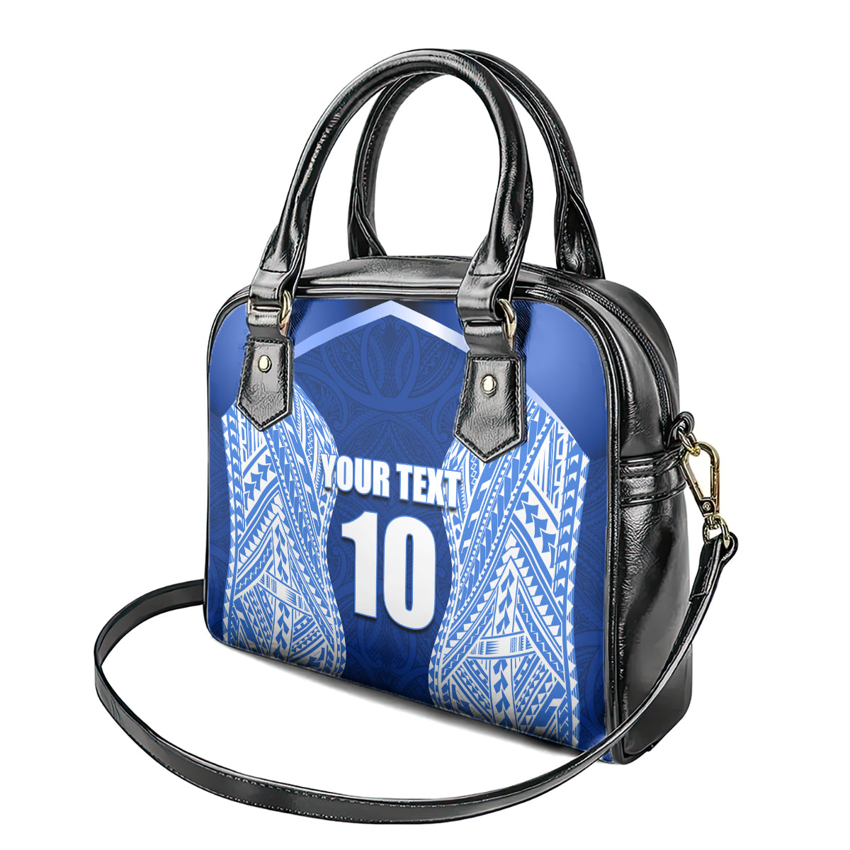 Custom Manu Samoa Rugby Shoulder Handbag Polynesian Tattoo LT03 - Polynesian Pride