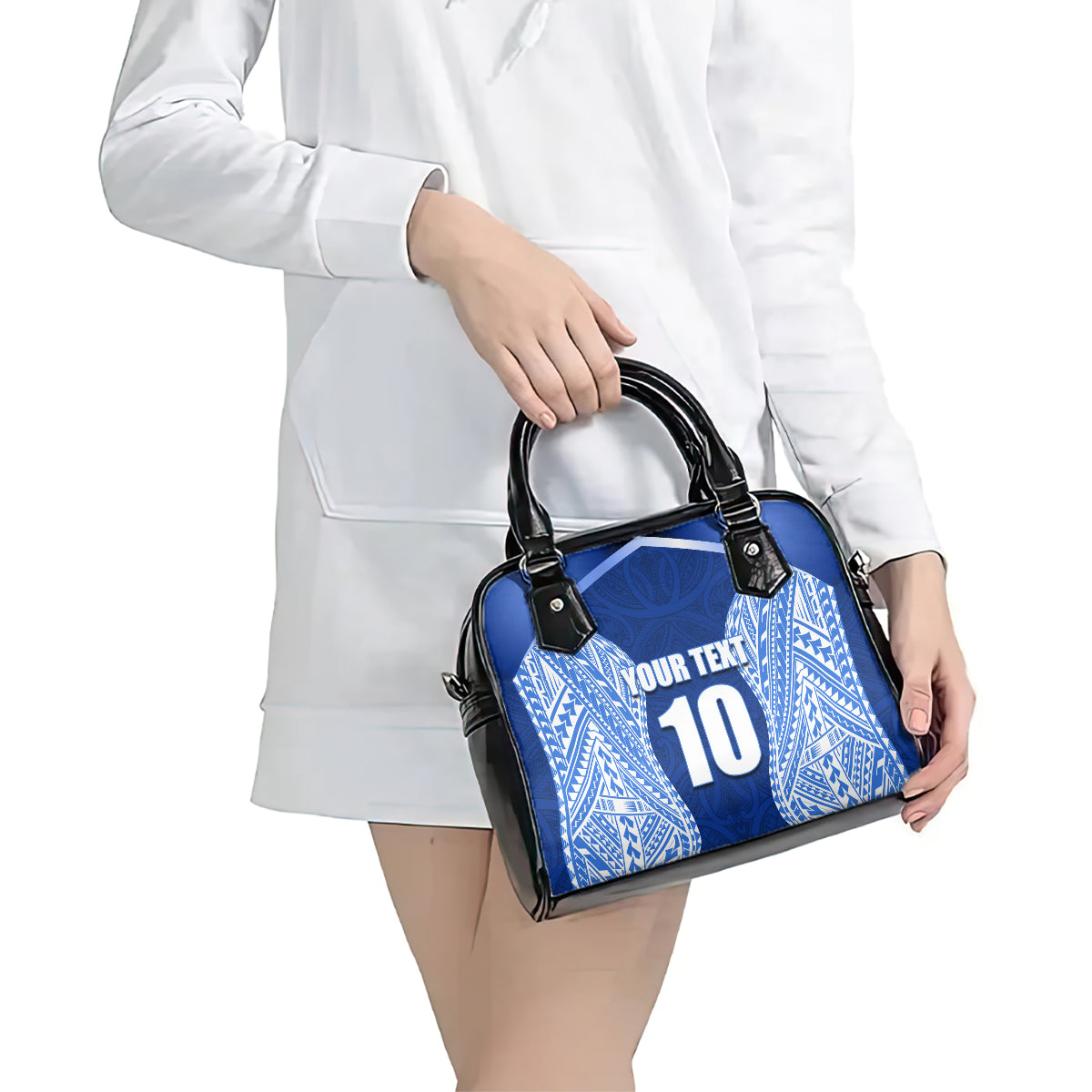 Custom Manu Samoa Rugby Shoulder Handbag Polynesian Tattoo LT03 - Polynesian Pride