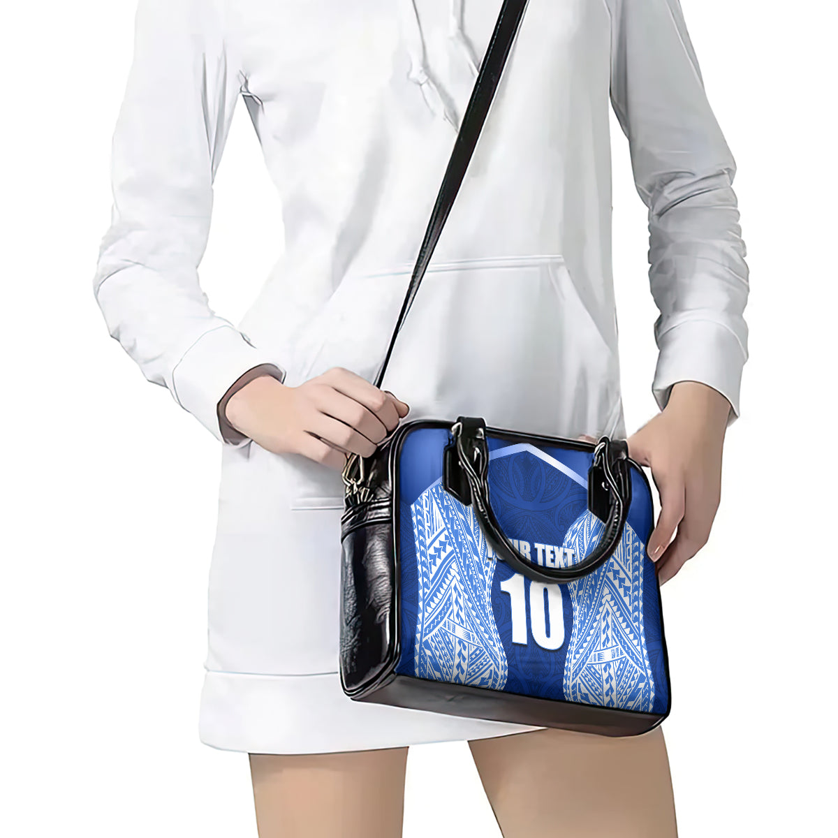 Custom Manu Samoa Rugby Shoulder Handbag Polynesian Tattoo LT03 - Polynesian Pride