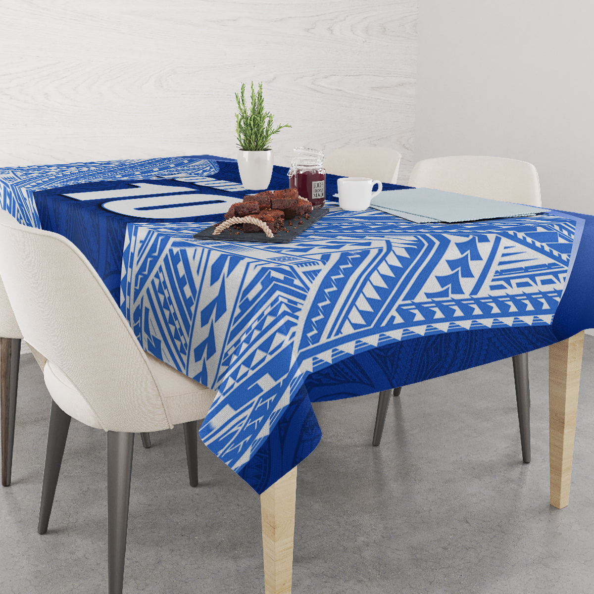 Custom Manu Samoa Rugby Tablecloth Polynesian Tattoo LT03 - Polynesian Pride