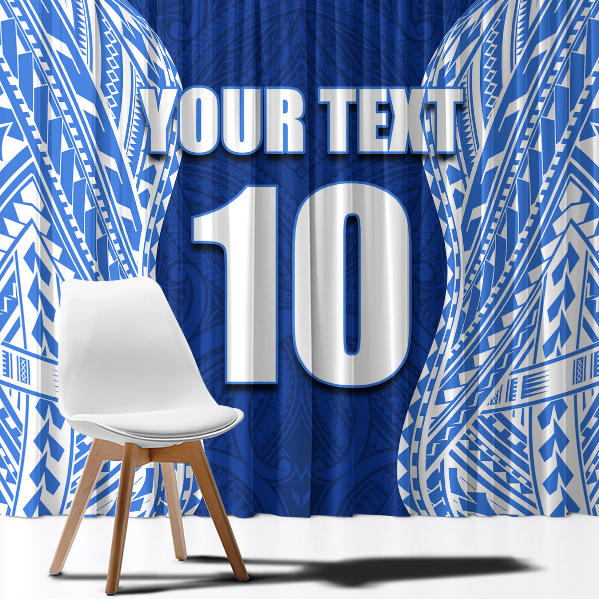 Custom Manu Samoa Rugby Window Curtain Polynesian Tattoo LT03 - Polynesian Pride