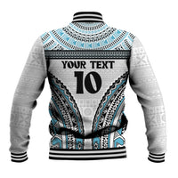 Custom Flying Fijians Rugby Baseball Jacket Tapa Tribal Cloth LT03 - Polynesian Pride