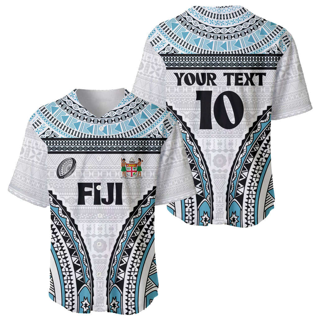 Custom Flying Fijians Rugby Baseball Jersey Tapa Tribal Cloth LT03 - Polynesian Pride