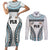 Custom Flying Fijians Rugby Couples Matching Short Sleeve Bodycon Dress and Long Sleeve Button Shirt Tapa Tribal Cloth LT03 White - Polynesian Pride