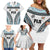 Custom Flying Fijians Rugby Family Matching Off Shoulder Short Dress and Hawaiian Shirt Tapa Tribal Cloth LT03 - Polynesian Pride