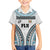 Custom Flying Fijians Rugby Family Matching Short Sleeve Bodycon Dress and Hawaiian Shirt Tapa Tribal Cloth LT03 Son's Shirt White - Polynesian Pride