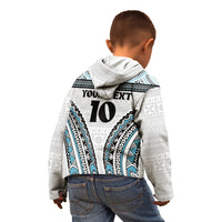 Custom Flying Fijians Rugby Kid Hoodie Tapa Tribal Cloth LT03 - Polynesian Pride