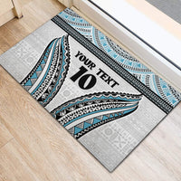 Custom Flying Fijians Rugby Rubber Doormat Tapa Tribal Cloth